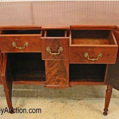  ANTIQUE Burl Mahogany Serpentine Buffet

Auction Estimate $700-$1200 â€“ Located Inside 