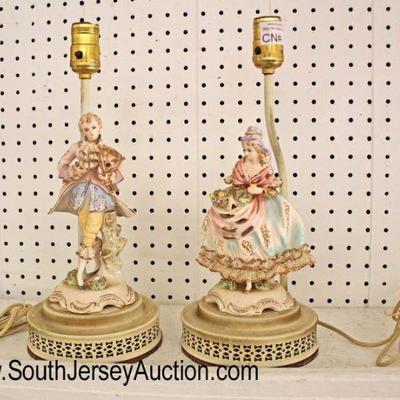  PAIR of French Style Porcelain Figural Boudoir Lamps

Auction Estimate $50-$100 â€“ Located Glassware 