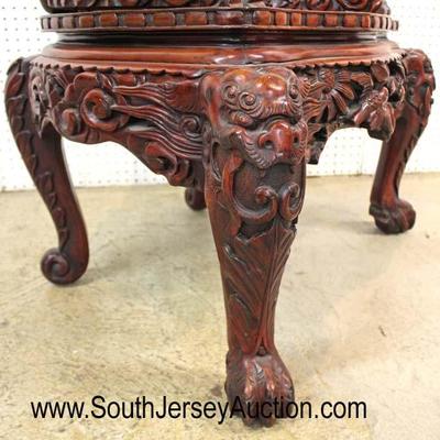  Early Asian Highly Carved and Ornate Dragon Head Hard Wood Arm Chair

Auction Estimate $300-$600 â€“ Located Inside 
