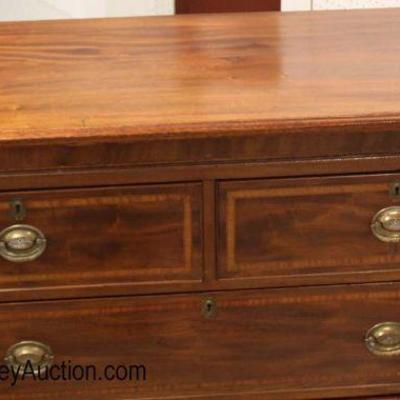 ANTIQUE Hepplewhite Burl Mahogany 2 over 4 Inlaid and Banded High Chest with Original Hardware

Auction Estimate $400-$800 â€“ Located...