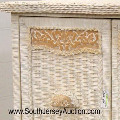  5 Piece â€œJamaica Collection Exclusively For Pier 1â€ Wicker Bedroom Set including Chair, 2 Drawer Night Stand, Lift Top Storage Box,...