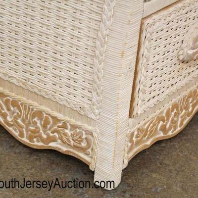  5 Piece â€œJamaica Collection Exclusively For Pier 1â€ Wicker Bedroom Set including Chair, 2 Drawer Night Stand, Lift Top Storage Box,...