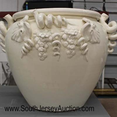  Large Ceramic Planter with Grape Vine Decoration

Auction Estimate $20-$80 â€“ Located Glassware 