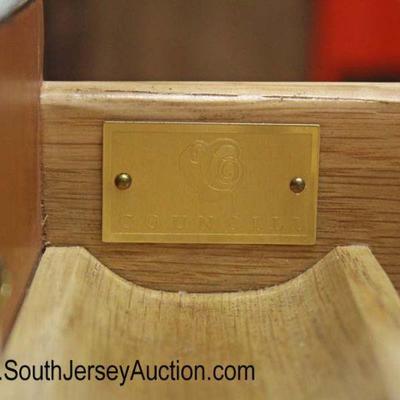  NICE Burl Mahogany â€œCouncill Furnitureâ€ Leather Top Panel Sides 9 Drawer Executor Desk with Pull Out Trays, Keys, and Wrench...