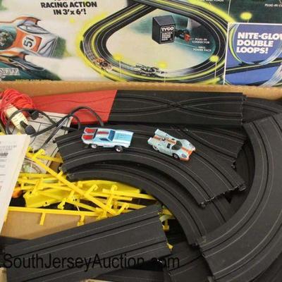 Vintage â€œTycoâ€ Slot Car Racetrack with Cars

Auction Estimate $100-$200 â€“ Located Glassware 