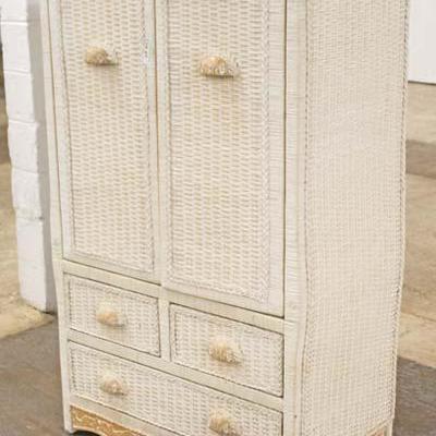  5 Piece â€œJamaica Collection Exclusively For Pier 1â€ Wicker Bedroom Set including Chair, 2 Drawer Night Stand, Lift Top Storage Box,...