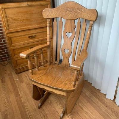 Glider Oak Rocking Chair