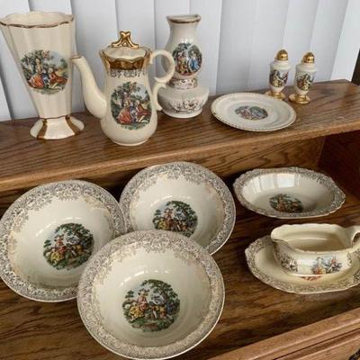 Various Early American Pattern Dishware