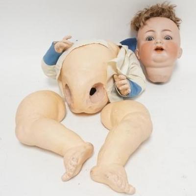 1258  K STAR R BISQUE HEAD DOLL, NEEDS TO BE RESRTUNG NO. 126 62 
