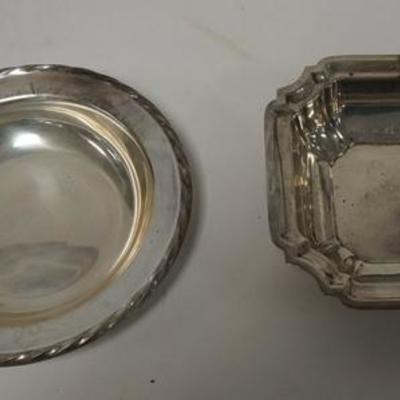 1272  TWO STERLING SILVER BOWLS, ONE IS TOWLE THE OTHER IS MARKED W/ A CRESCENT MOON W P B, LARGEST IS 6 IN 7.92 OZT

