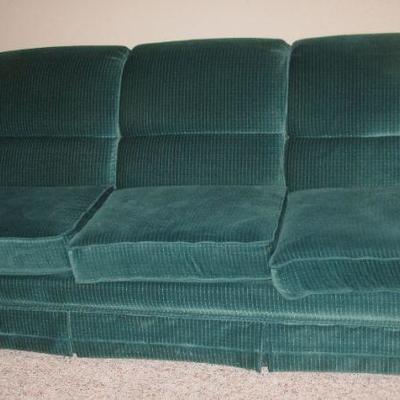 green couch sofa   BUY IT NOW $ 125.00