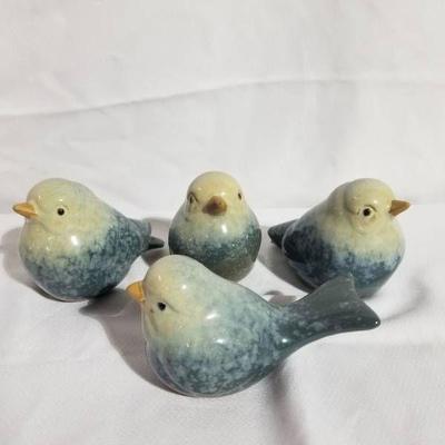Lot if 4 Ceramic Blue Birds
