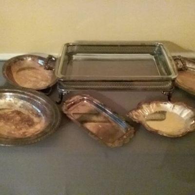 Assortment of Silver-Plated Serving Dishes