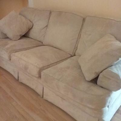 Comfy Suede-Like Sofa