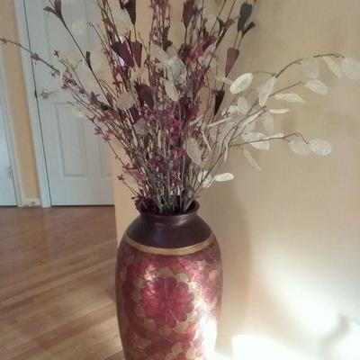 Gorgeous Large Vase and Floral Arrangement