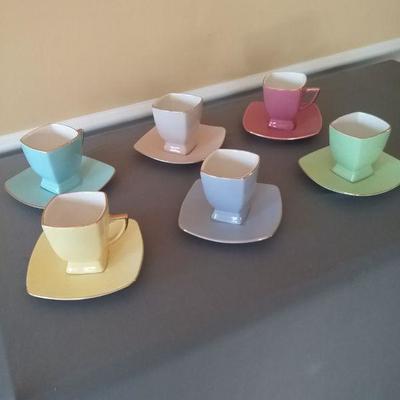 Mid-Century Teacups in Various Colors