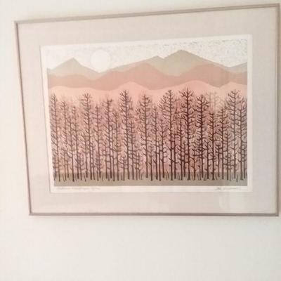 Autumn Landscape, Joe Ardourel Limted Serigraph