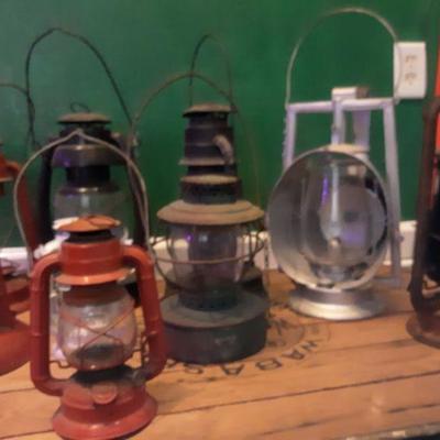 Early oil barn lanterns