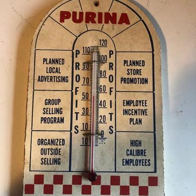 Purina advertising thermometer 
