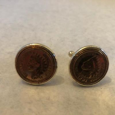 Coin cuff links 