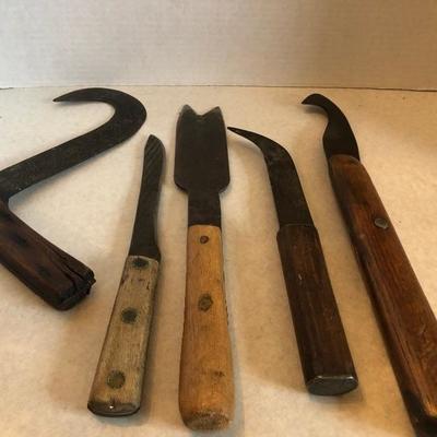 Various farm knives