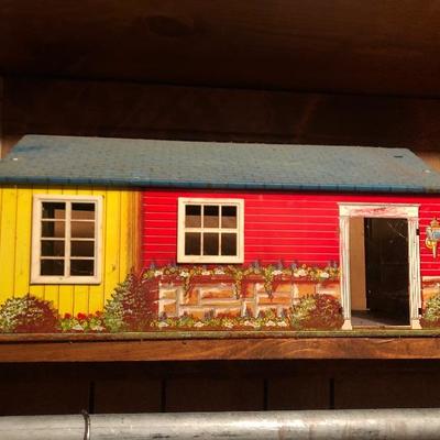 Vintage tin dollhouse