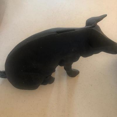 Pig bank - cast iron