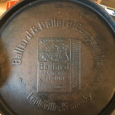 Ballard & Ballard pancake flour, Louisville, KY advertising cast iron