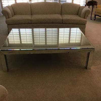 Lg. Rectangle Mirrored Cocktail Table
