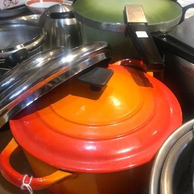 Orange Le Creuset Cookware, made in France