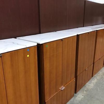Storage Cabinets w/Marble Top
