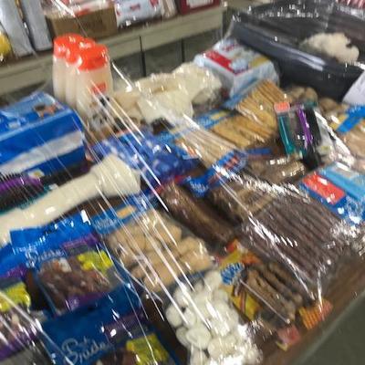 Table Lot of Puppy Supplies