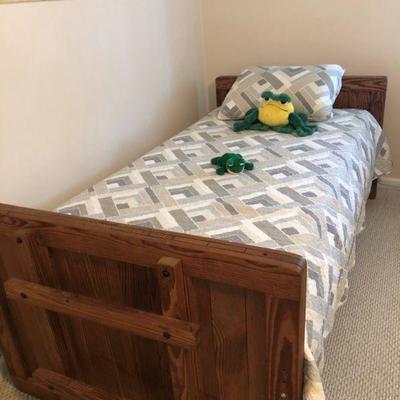One of pair of "This end up" single beds with mattresses.  Make into Bunkies - selling as a set