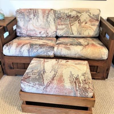 Loveseat - This End Up with ottoman