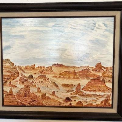 Oil on board southwestern painting