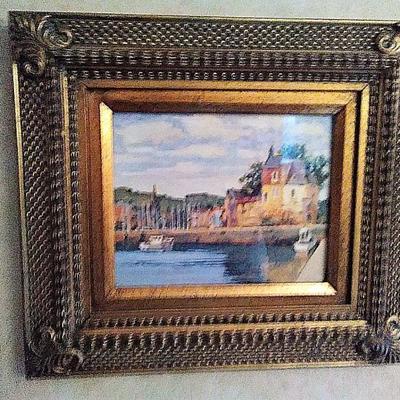 Framed oil on canvas, nice frame and UV Glass