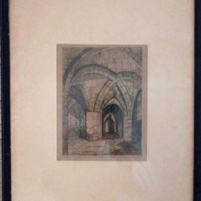 Antique etching