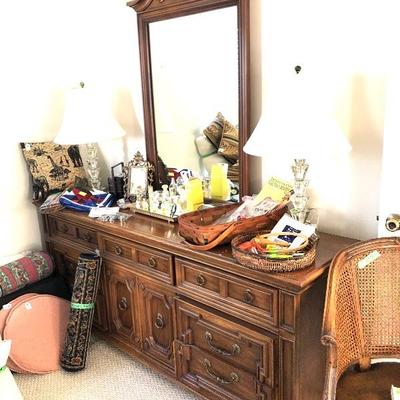 Wide Dresser w/Mirror - $125