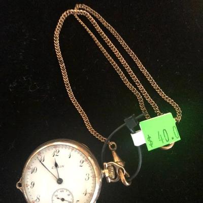 Elgin Pocket Watch with chain
