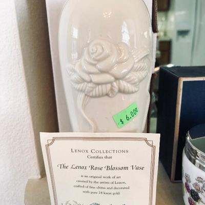 Lenox 'Rose Blossom' Vase