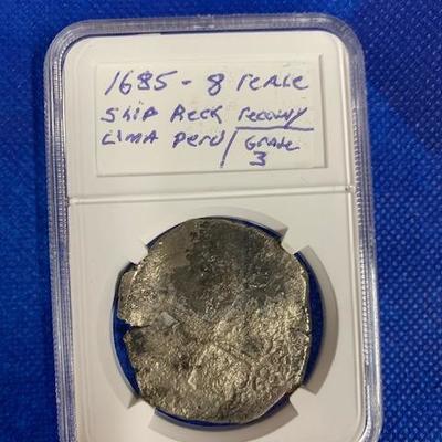 1685 8 reale shipreck recovery coin