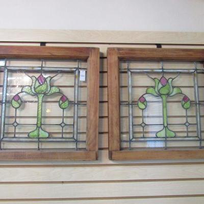 Arts and craft stain glass windows