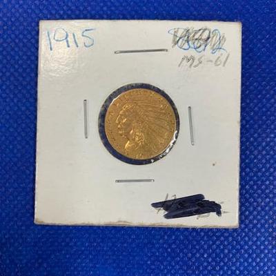 1915 $2 1/2 gold coin