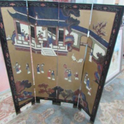 Oriental four panel room screen