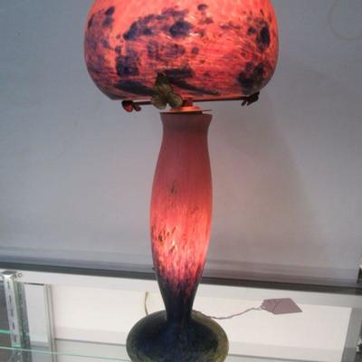 Le Verre Francious French Art Glass Lamp