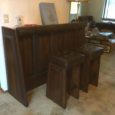 Vintage Lane Bar/Cabinet and 2 stools.