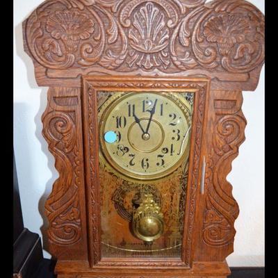 Antique gingerbread mantel clock