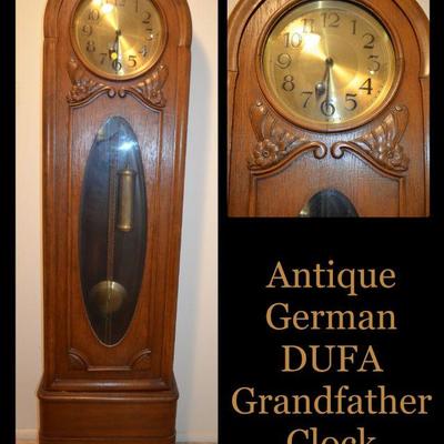 Antique German DUFA grandfather clock