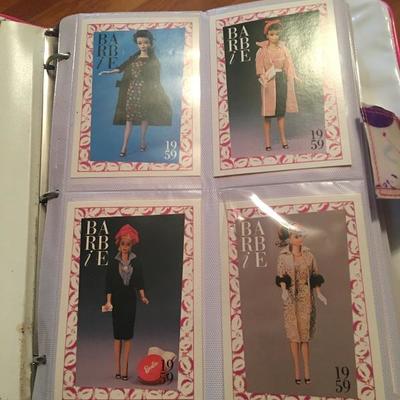 Album full of over 300 Barbie collectors cards