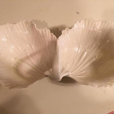 "Lenox" double leaf candy dish